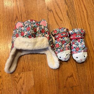 Mini Boden Trapper Hat and All Weather Mittens